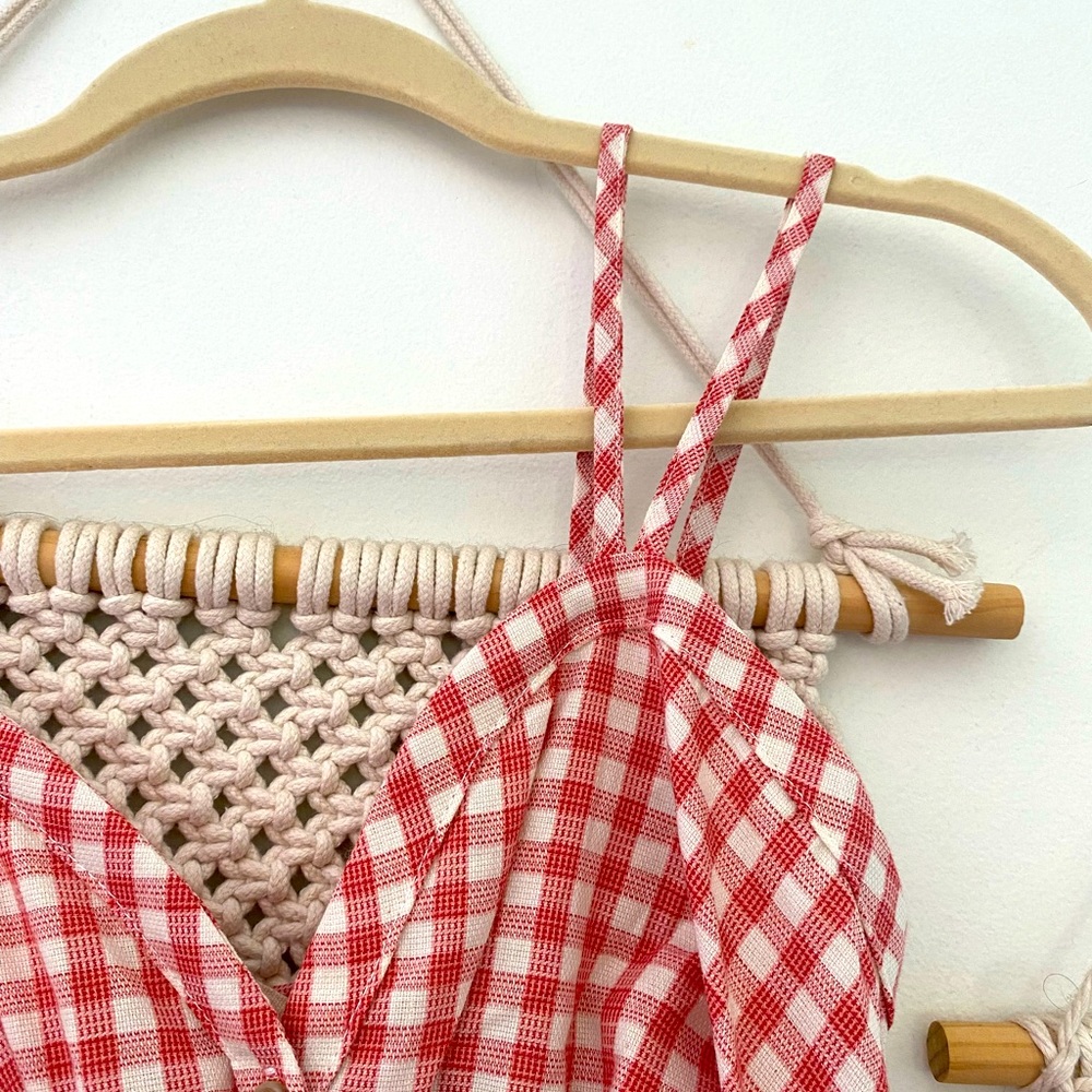 Gingham midi dress